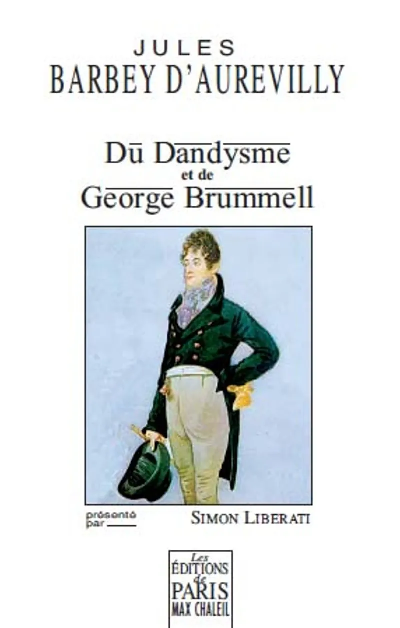 Couverture : Du dandysme et de Georges Brummell