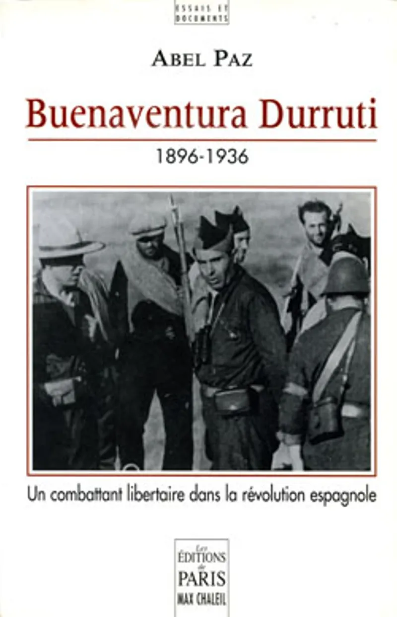 Couverture : Buenaventura durruti, 1896-1936